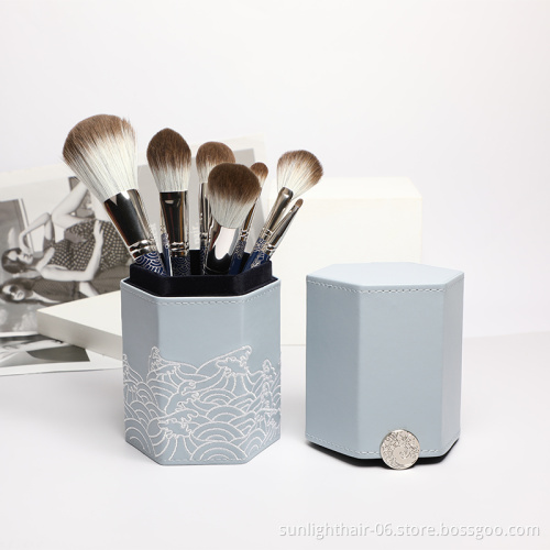 12pcs Brush Make Up Set Professional make up brush kit 2021 Edge Eyebrow Brush Professional Imitated wool ABS handle